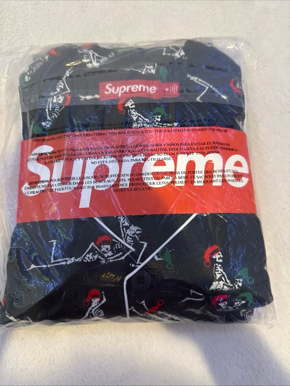 Supreme Black Pajama Set Brand New Size Medium